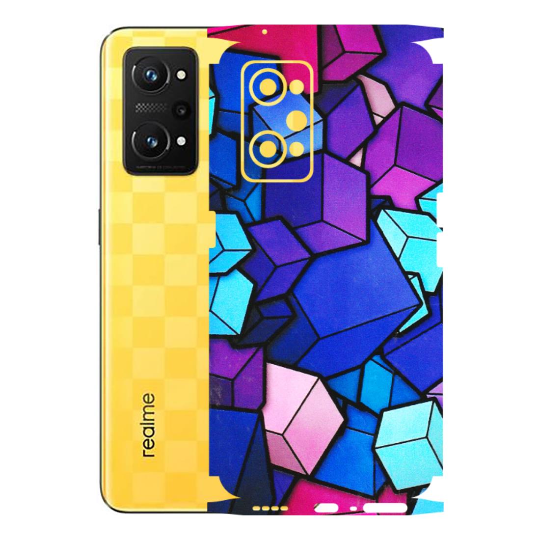Realme Phone Skins (All Models) - Cube Doodle - 3D Embossed Finish (L-141) Realme GT Neo 3T