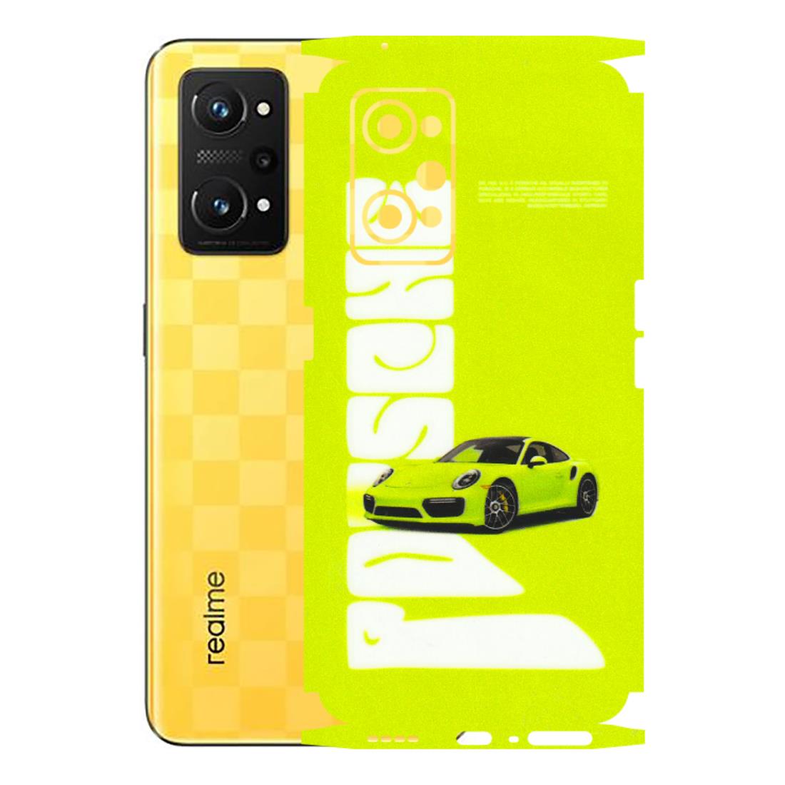 Realme Phone Skins (All Models) - Lime Green Porche - 3D Embossed Finish (L-30) Realme GT Neo 3T