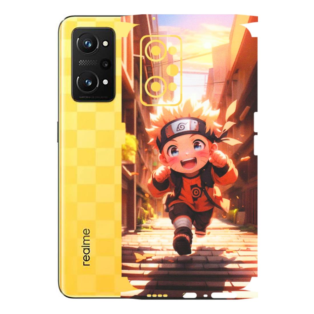 Realme Phone Skins (All Models) - Naruto Cute Toon Running - Matte Finish (M-04) Realme GT Neo 3T