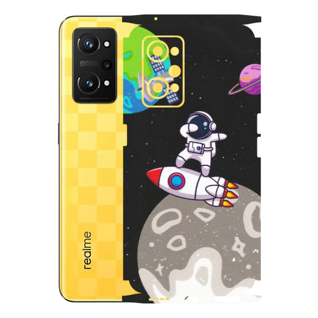 Realme Phone Skins (All Models) - Astronaut Vibing Toon Running - Matte Finish (M-39) Realme GT Neo 3T