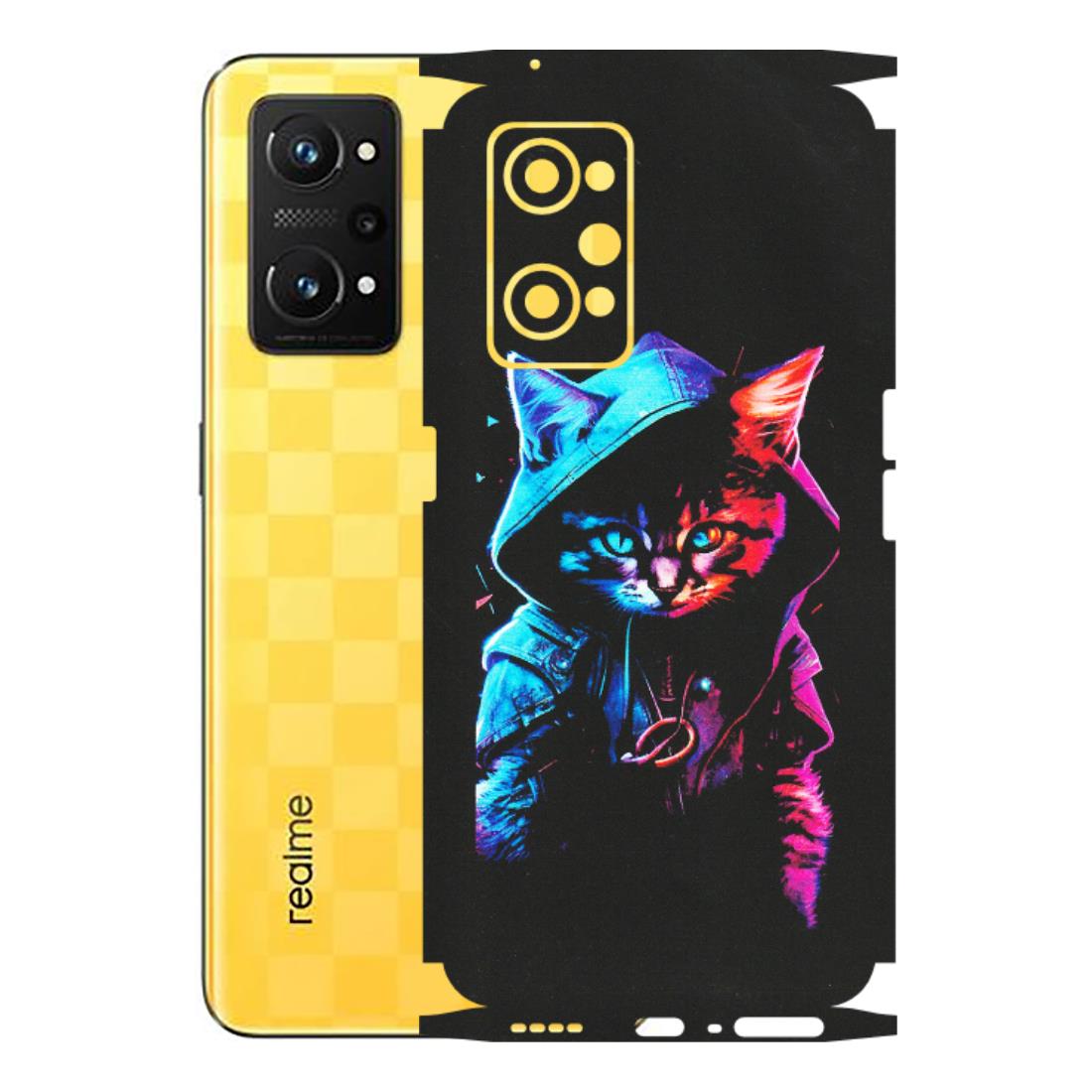 Realme Phone Skins (All Models) - Cyberpunk Cat - Matte Finish (M-45) Realme GT Neo 3T