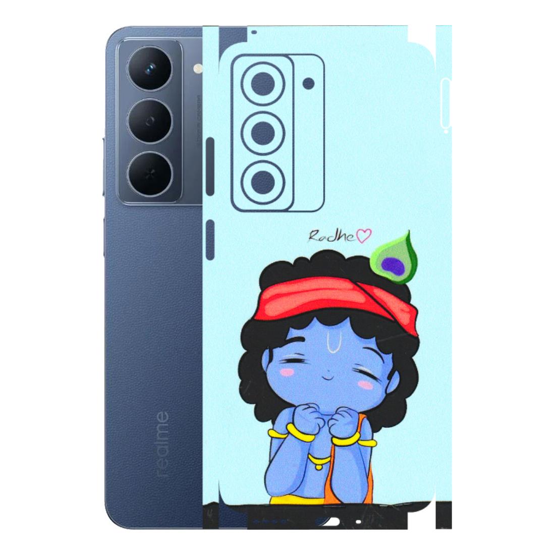 Realme Phone Skins (All Models) - Radhe Radhe Cute Toon - 3D Embossed Finish (L-05) Realme P3X