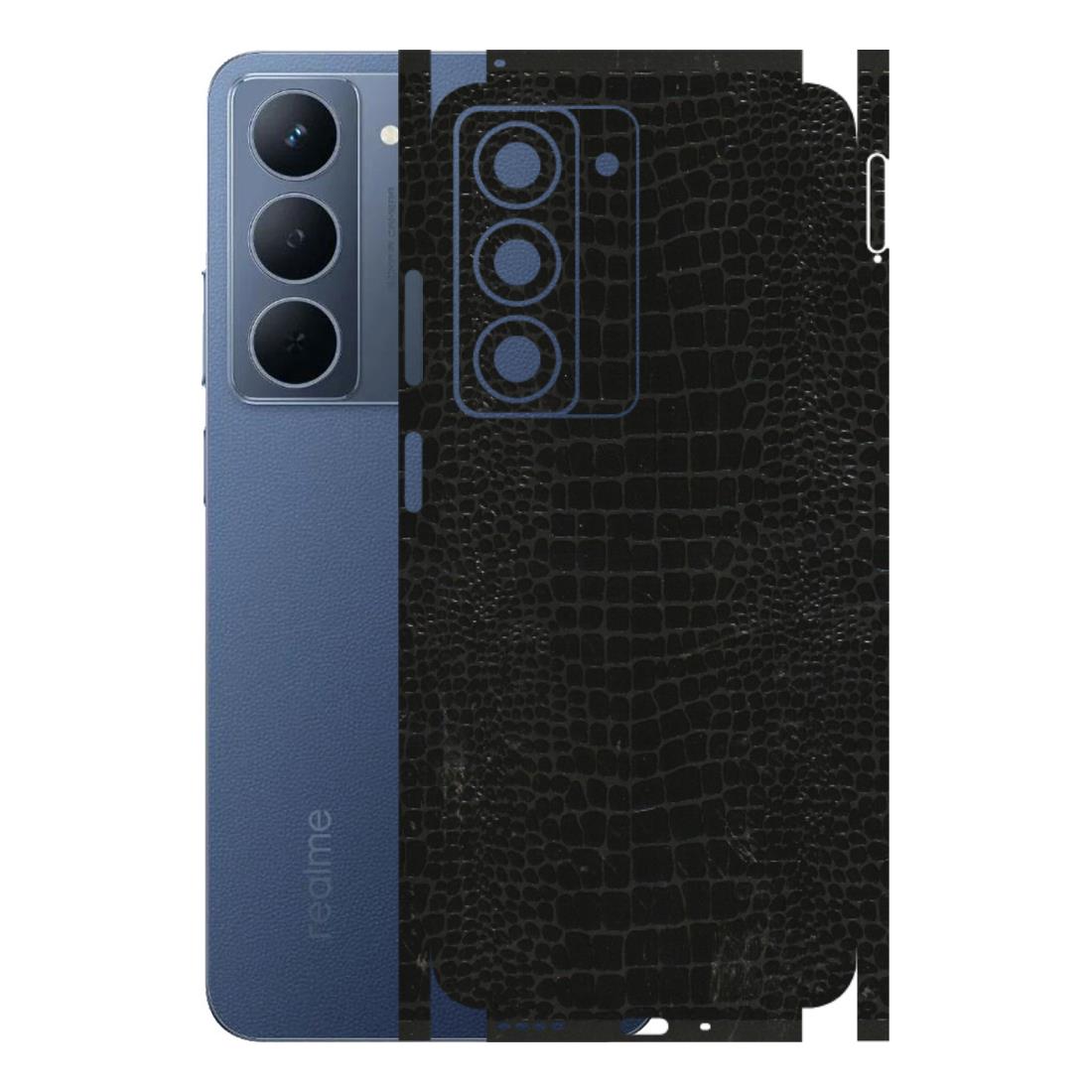 Realme Phone Skins (All Models) - Snake Leather Black - 3D Embossed Finish (L-107) Realme P3X