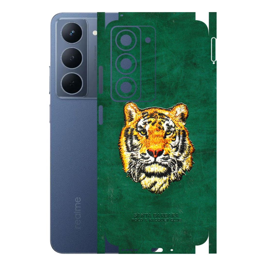 Realme Phone Skins (All Models) - Leather Feel Tiger - 3D Embossed Finish (L-111) Realme P3X