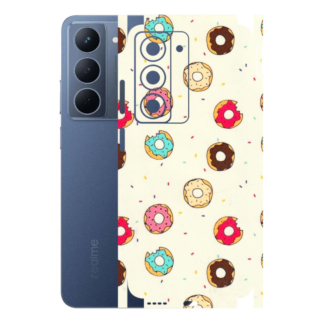 Realme Phone Skins (All Models) - Mini Donuts Doodle Art - 3D Embossed Finish (L-122) Realme P3X