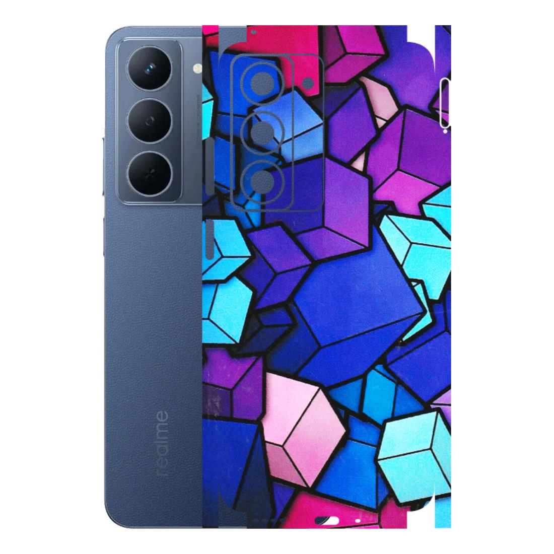 Realme Phone Skins (All Models) - Cube Doodle - 3D Embossed Finish (L-141) Realme P3X