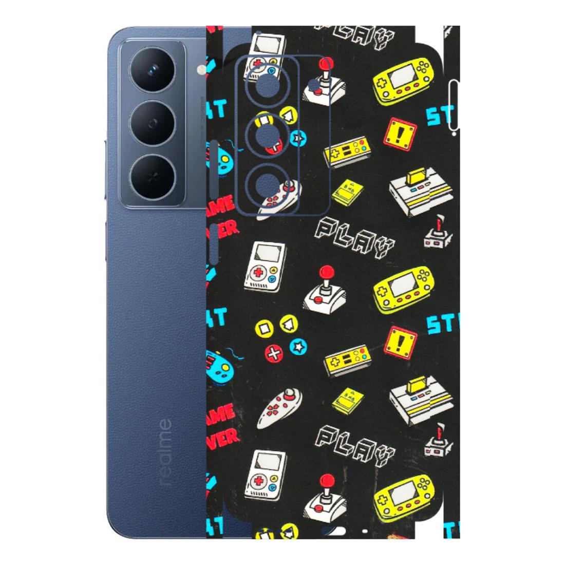 Realme Phone Skins (All Models) - Gaming Doodles - 3D Embossed Finish (L-224) Realme P3X