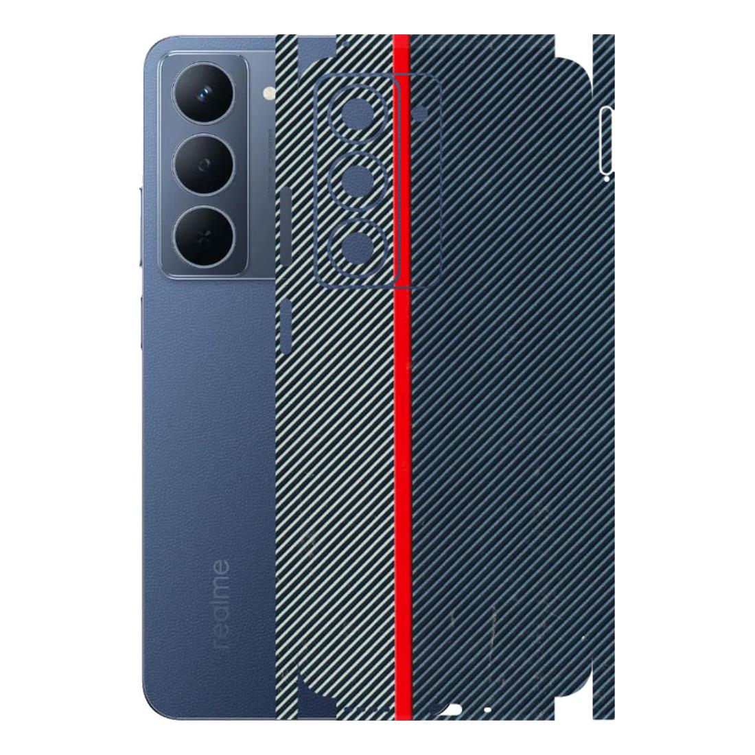 Realme Phone Skins (All Models) - Blue Sober Lines - 3D Embossed Finish (L-305) Realme P3X