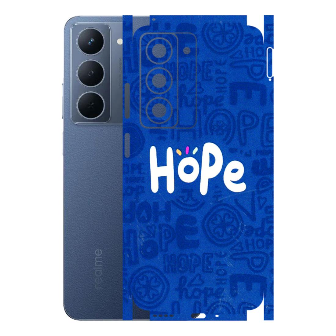Realme Phone Skins (All Models) - Hope Doodles Blue - 3D Embossed Finish (L-43) Realme P3X