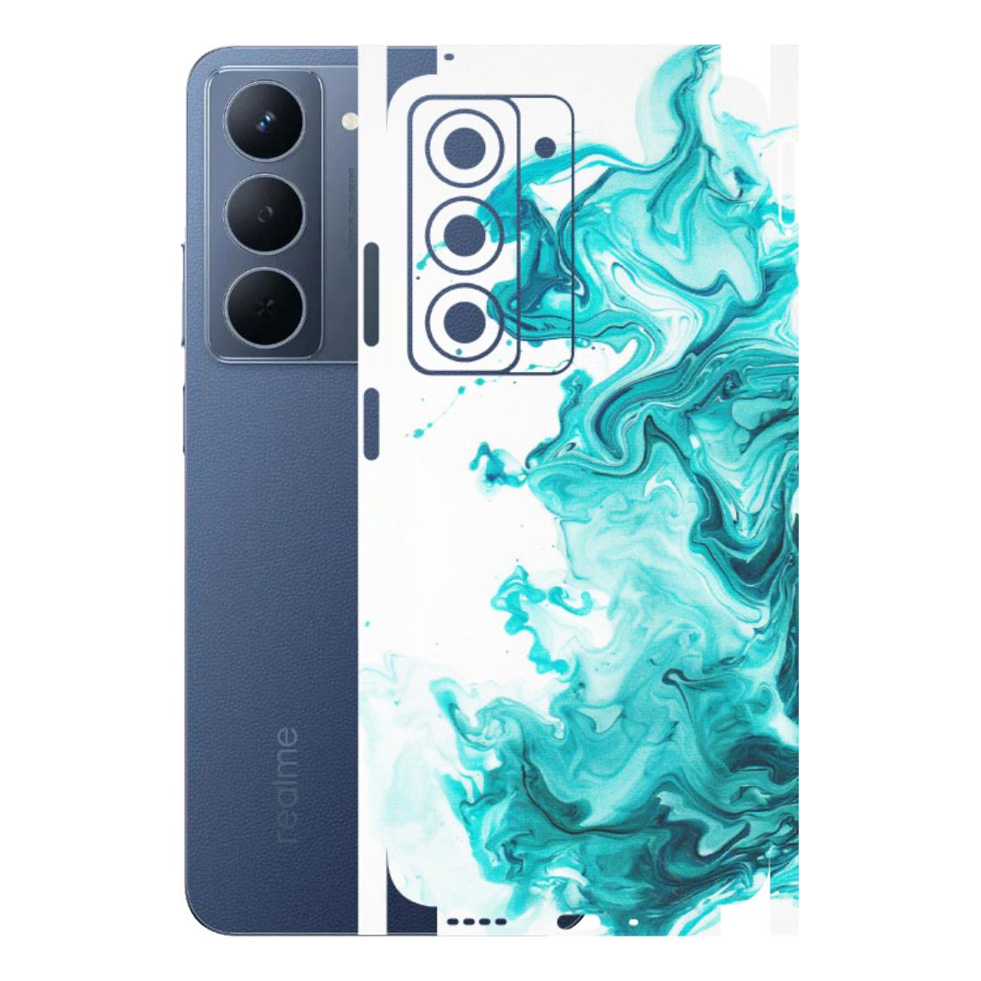 Realme Phone Skins (All Models) - Sky Blue Abstract Colour - Matte Finish (M-146) Realme P3X