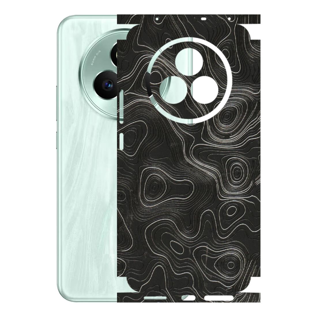 Realme Phone Skins (All Models) - Abstract White Line Map - 3D Embossed Finish (L-269) Realme P3 Pro