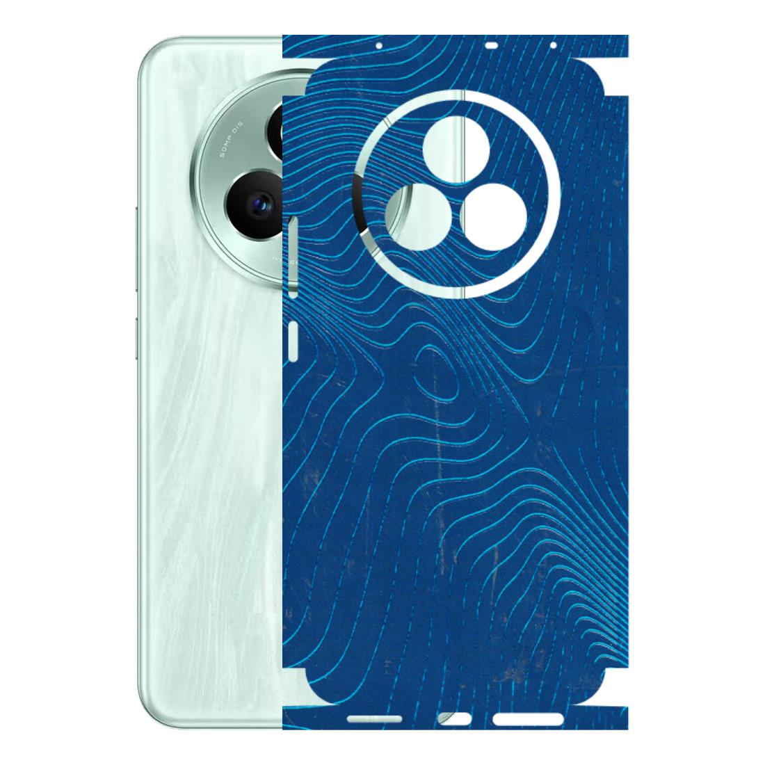 Realme Phone Skins (All Models) - Abstract Blue Line Map - 3D Embossed Finish (L-272) Realme P3 Pro