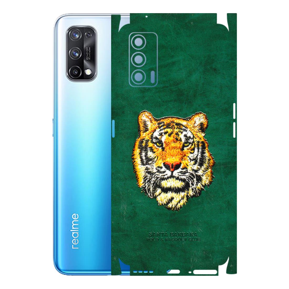 Realme Phone Skins (All Models) - Leather Feel Tiger - 3D Embossed Finish (L-111) Realme X7 5G