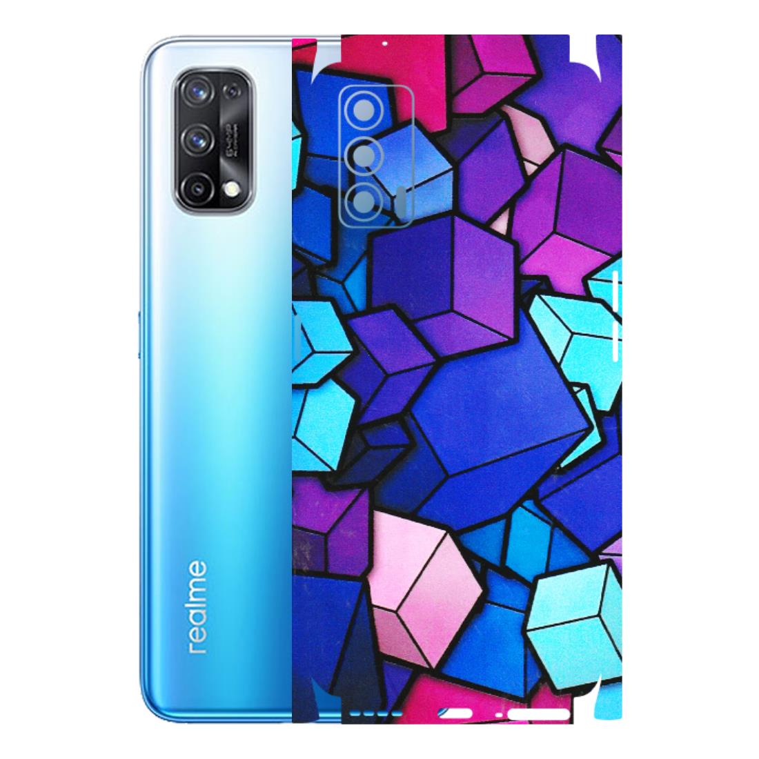 Realme Phone Skins (All Models) - Cube Doodle - 3D Embossed Finish (L-141) Realme X7 5G