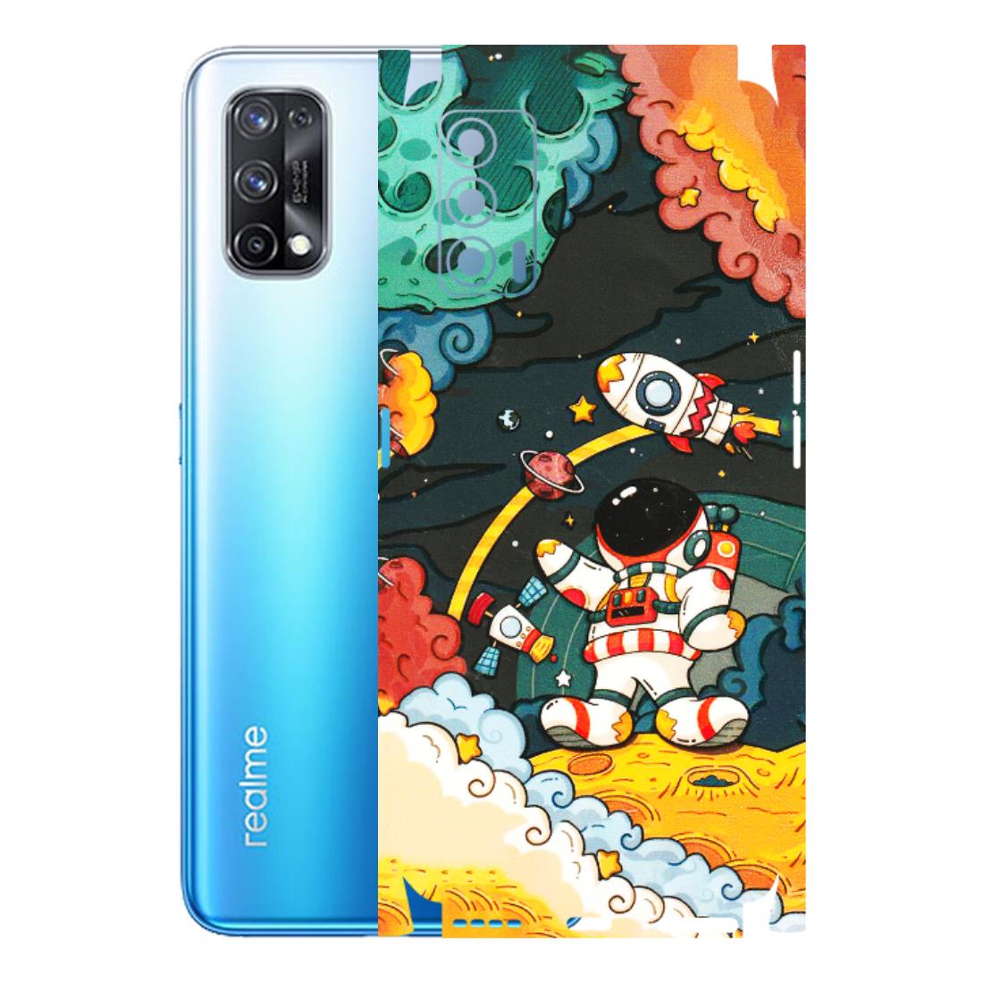 Realme Phone Skins (All Models) - Astronauts & Spaceship - 3D Embossed Finish (L-145) Realme X7 5G