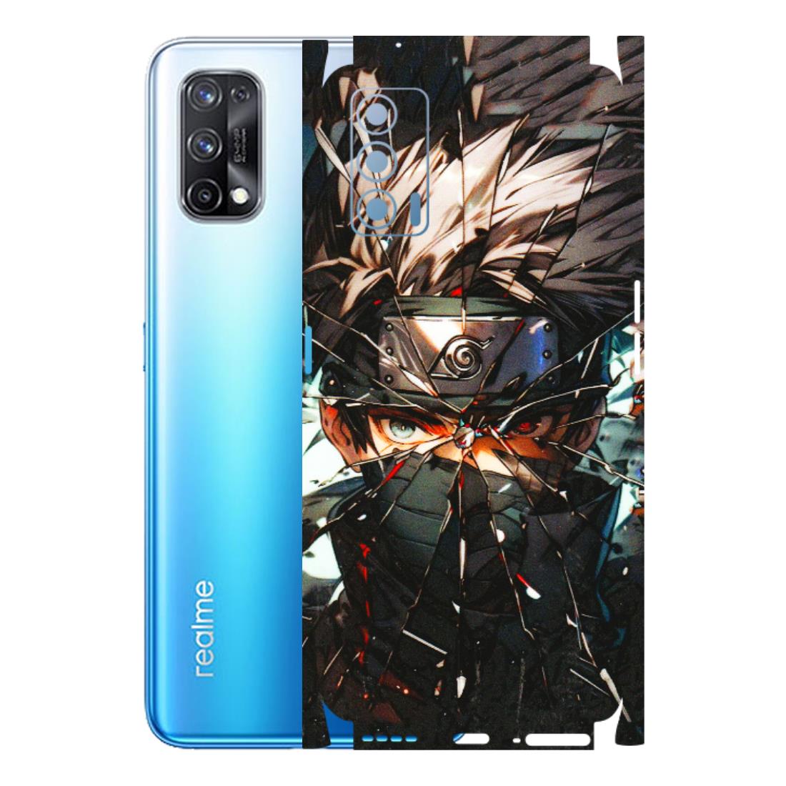 Realme Phone Skins (All Models) - Kakashi Shattered Glass Effect - 3D Embossed Finish (L-237) Realme X7 5G