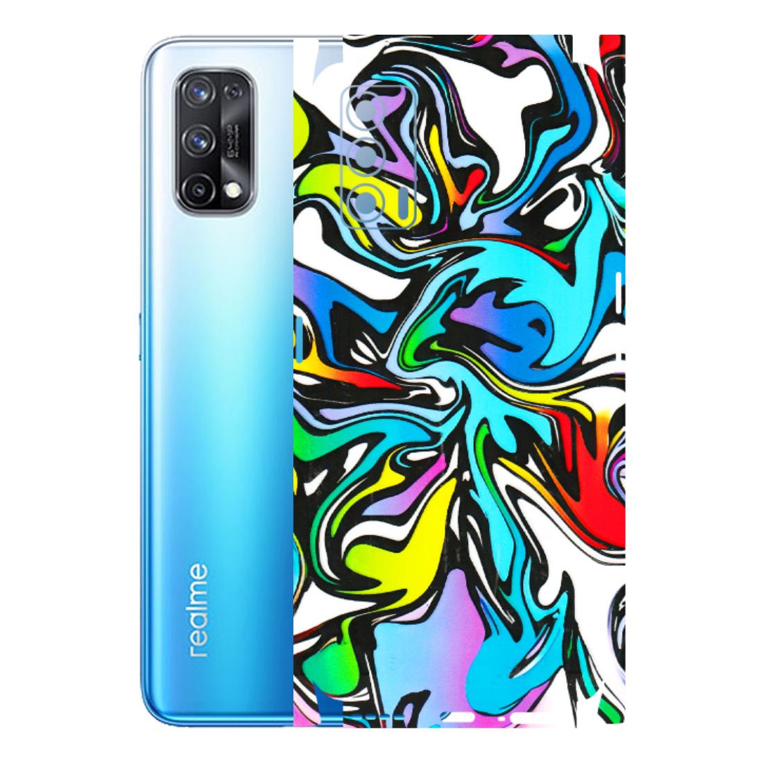 Realme Phone Skins (All Models) - Abstract Colour Paints - 3D Embossed Finish (L-271) Realme X7 5G