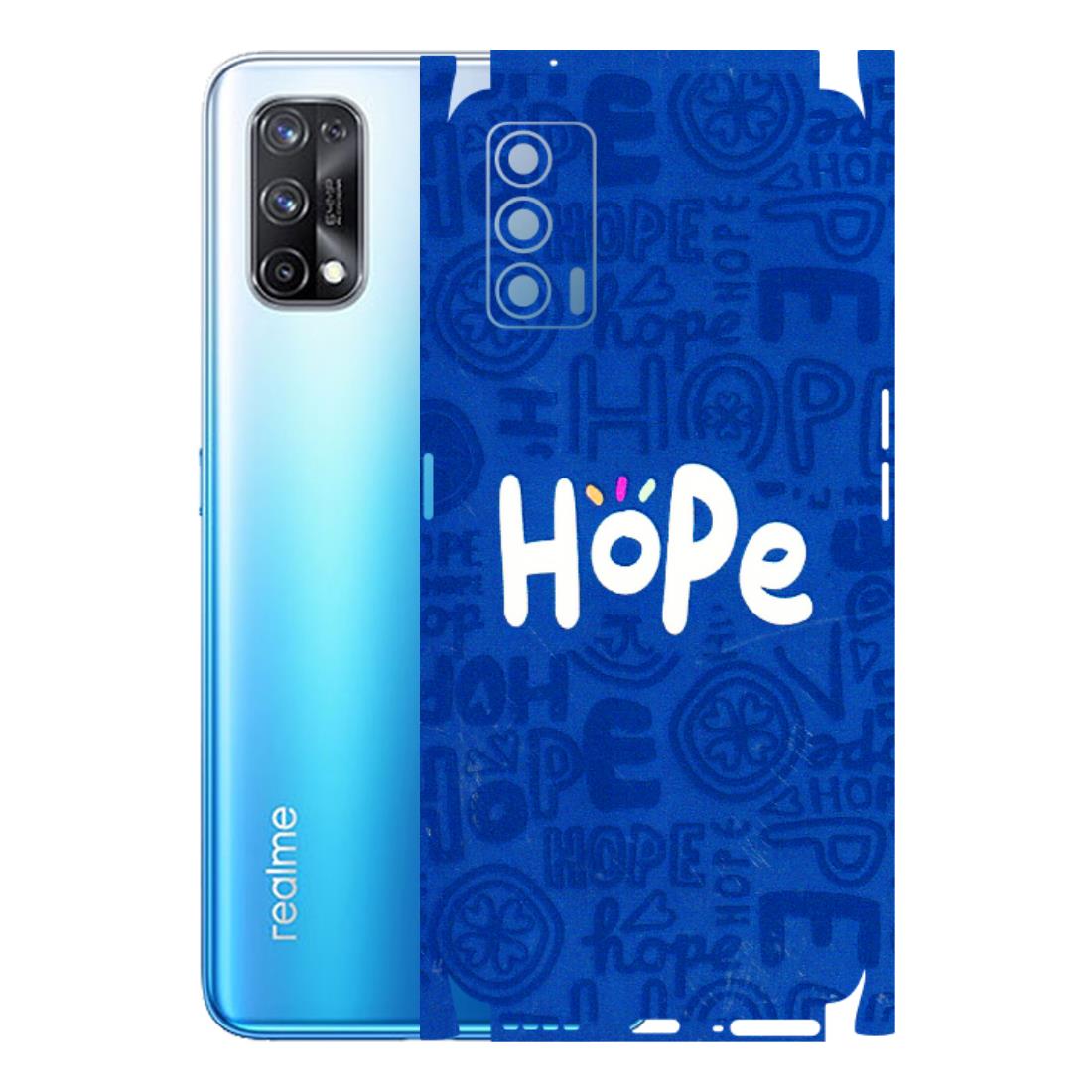 Realme Phone Skins (All Models) - Hope Doodles Blue - 3D Embossed Finish (L-43) Realme X7 5G
