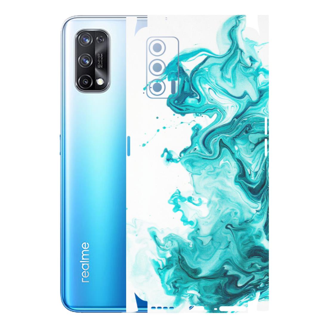Realme Phone Skins (All Models) - Sky Blue Abstract Colour - Matte Finish (M-146) Realme X7 5G