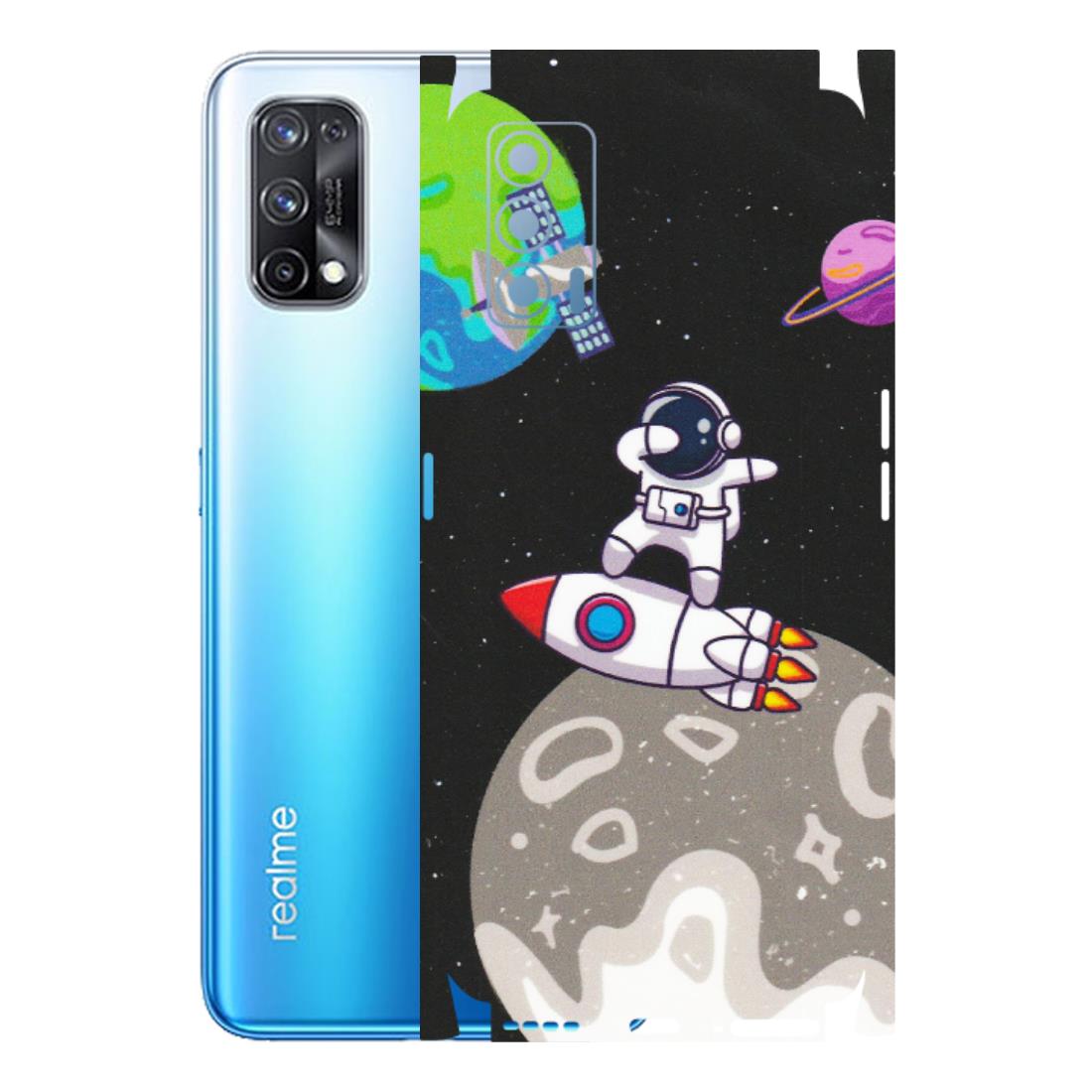Realme Phone Skins (All Models) - Astronaut Vibing Toon Running - Matte Finish (M-39) Realme X7 5G