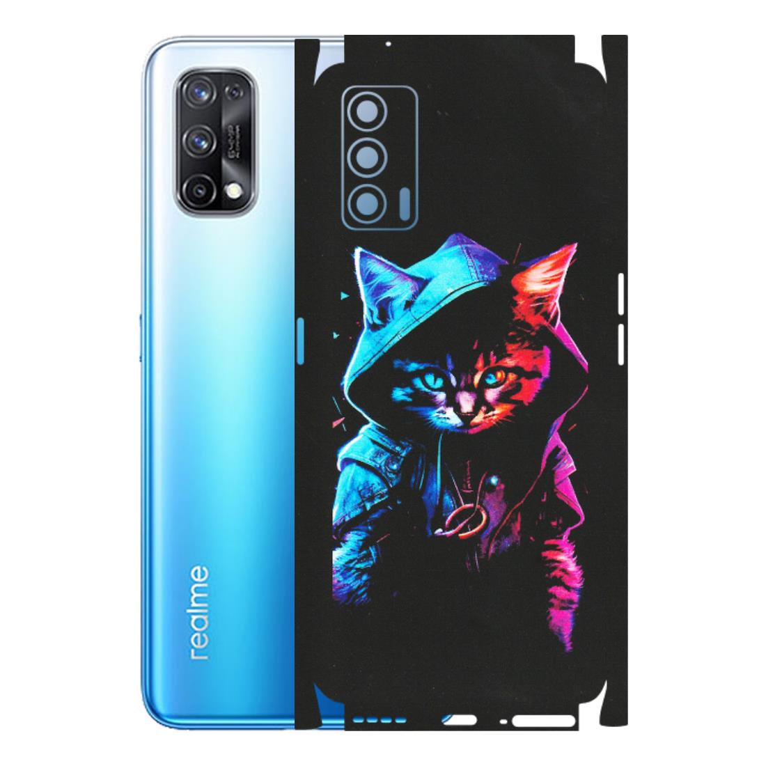 Realme Phone Skins (All Models) - Cyberpunk Cat - Matte Finish (M-45) Realme X7 5G
