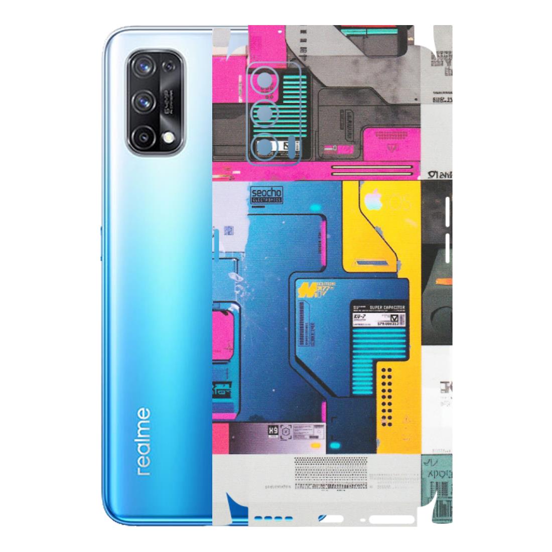 Realme Phone Skins (All Models) - Colourfull Motherboard Internals - Matte Finish (M-55) Realme X7 5G