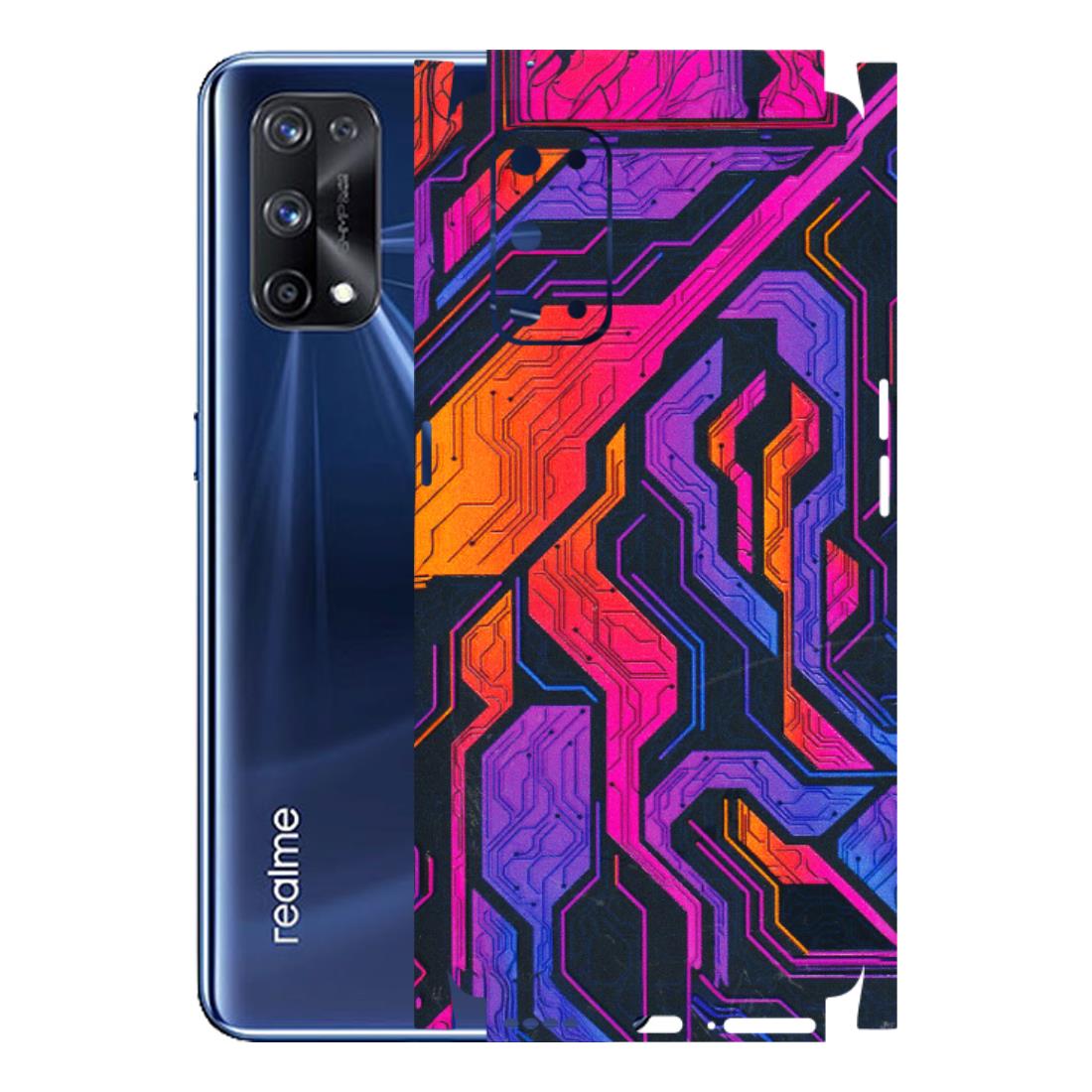 Realme Phone Skins (All Models) - Tech Circuits Futuristic - 3D Embossed Finish (L-07) Realme X7 Pro (5G)