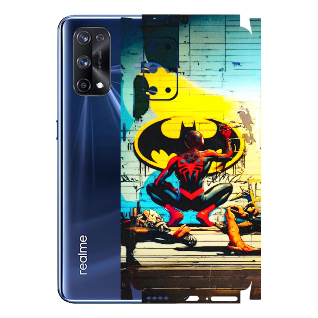 Realme Phone Skins (All Models) - New Spiderman Bat Logo - 3D Embossed Finish (L-309) Realme X7 Pro (5G)