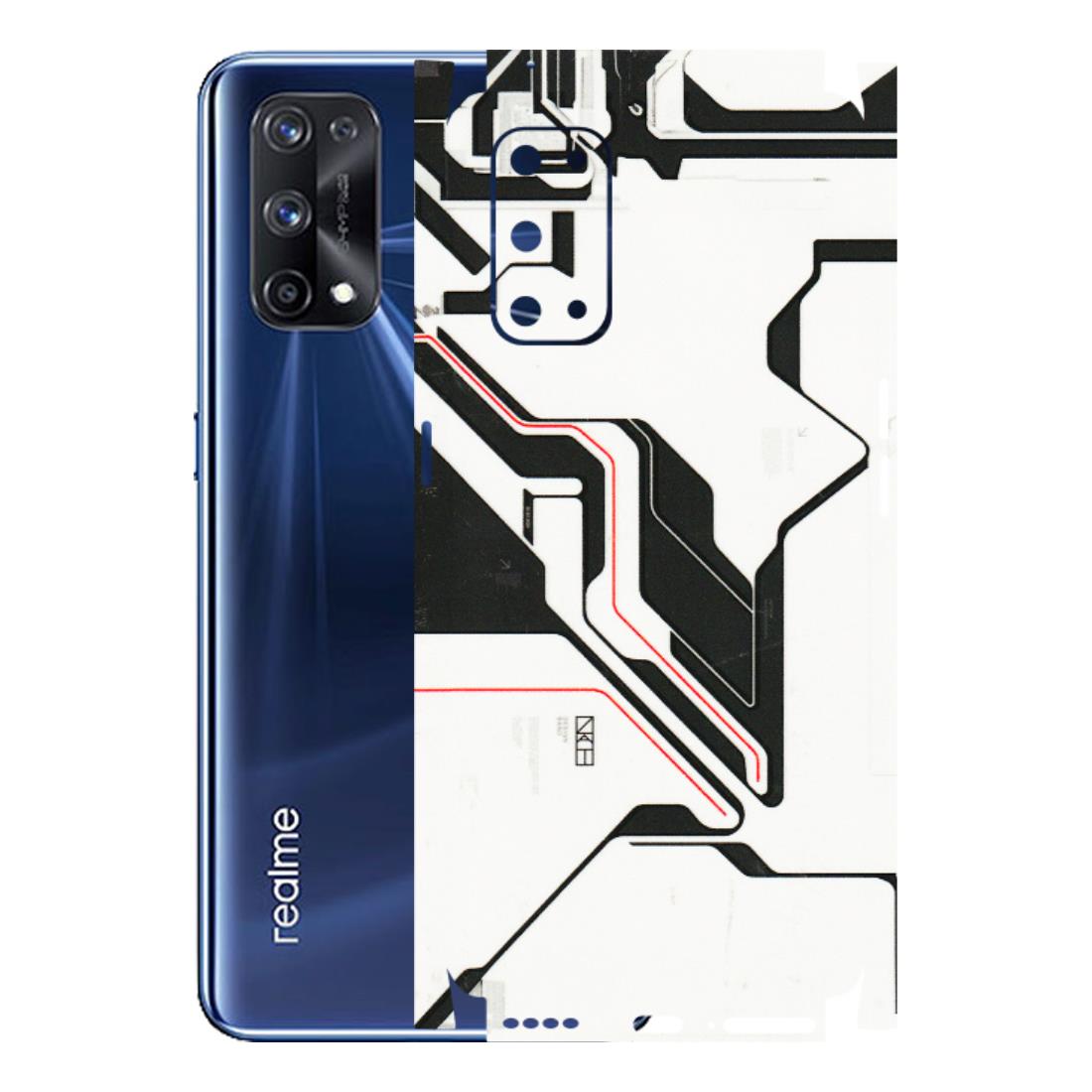 Realme Phone Skins (All Models) - White Techy Logo - 3D Embossed Finish (L-312) Realme X7 Pro (5G)