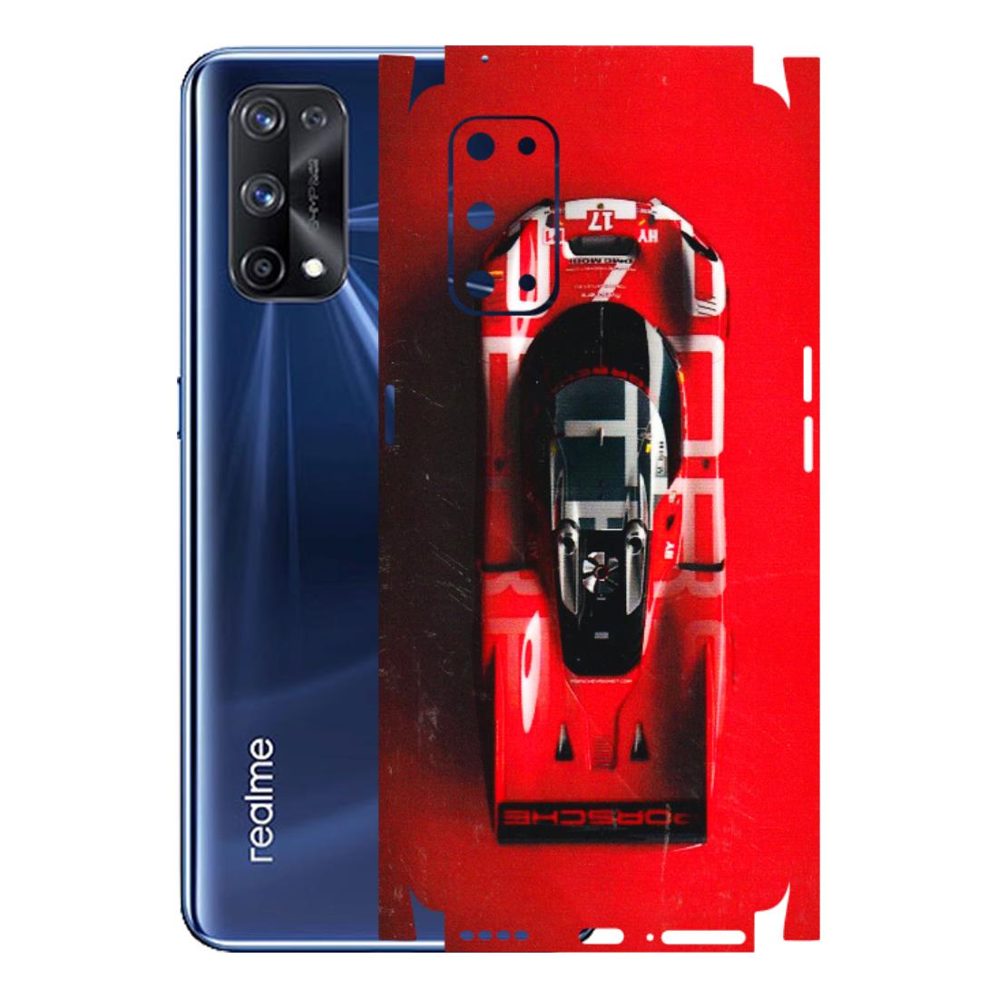 Realme Phone Skins (All Models) - Red Porsche Car Logo - 3D Embossed Finish (L-315) Realme X7 Pro (5G)