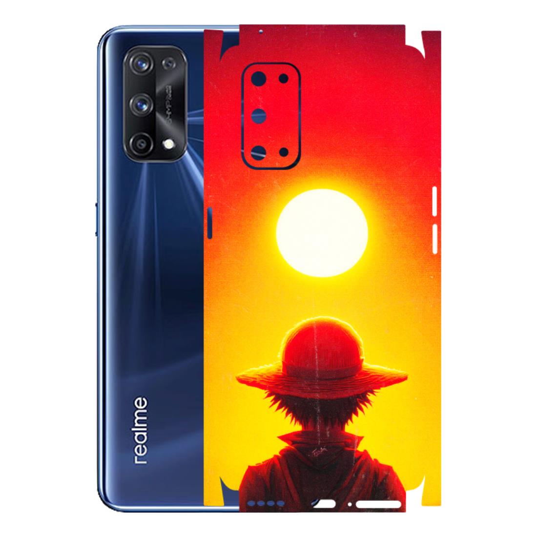 Realme Phone Skins (All Models) - Cool Sunset With Monkey D.Luffy Anime - 3D Embossed Finish (L-329) Realme X7 Pro (5G)