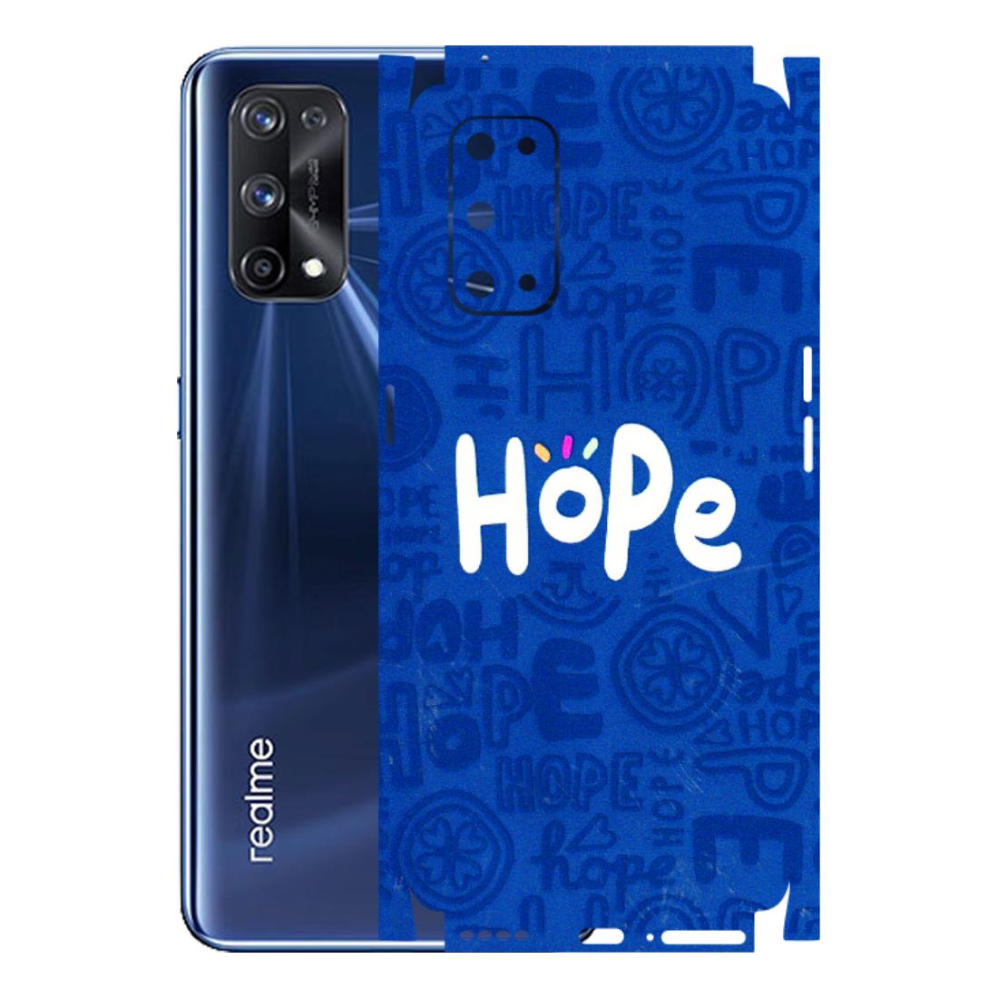 Realme Phone Skins (All Models) - Hope Doodles Blue - 3D Embossed Finish (L-43) Realme X7 Pro (5G)