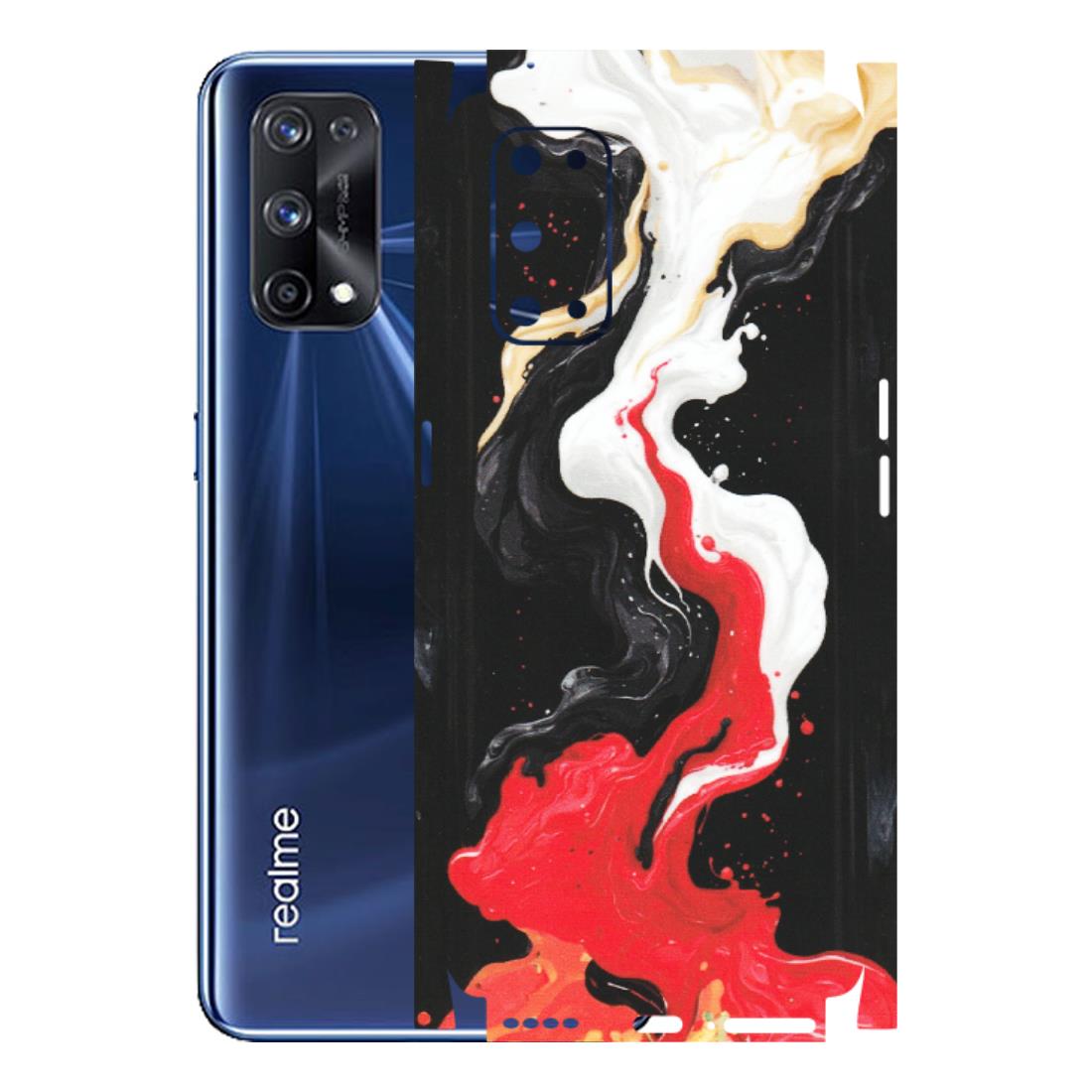 Realme Phone Skins (All Models) - Black Red White Paint Splash Fusion - Matte Finish (M-56) Realme X7 Pro (5G)