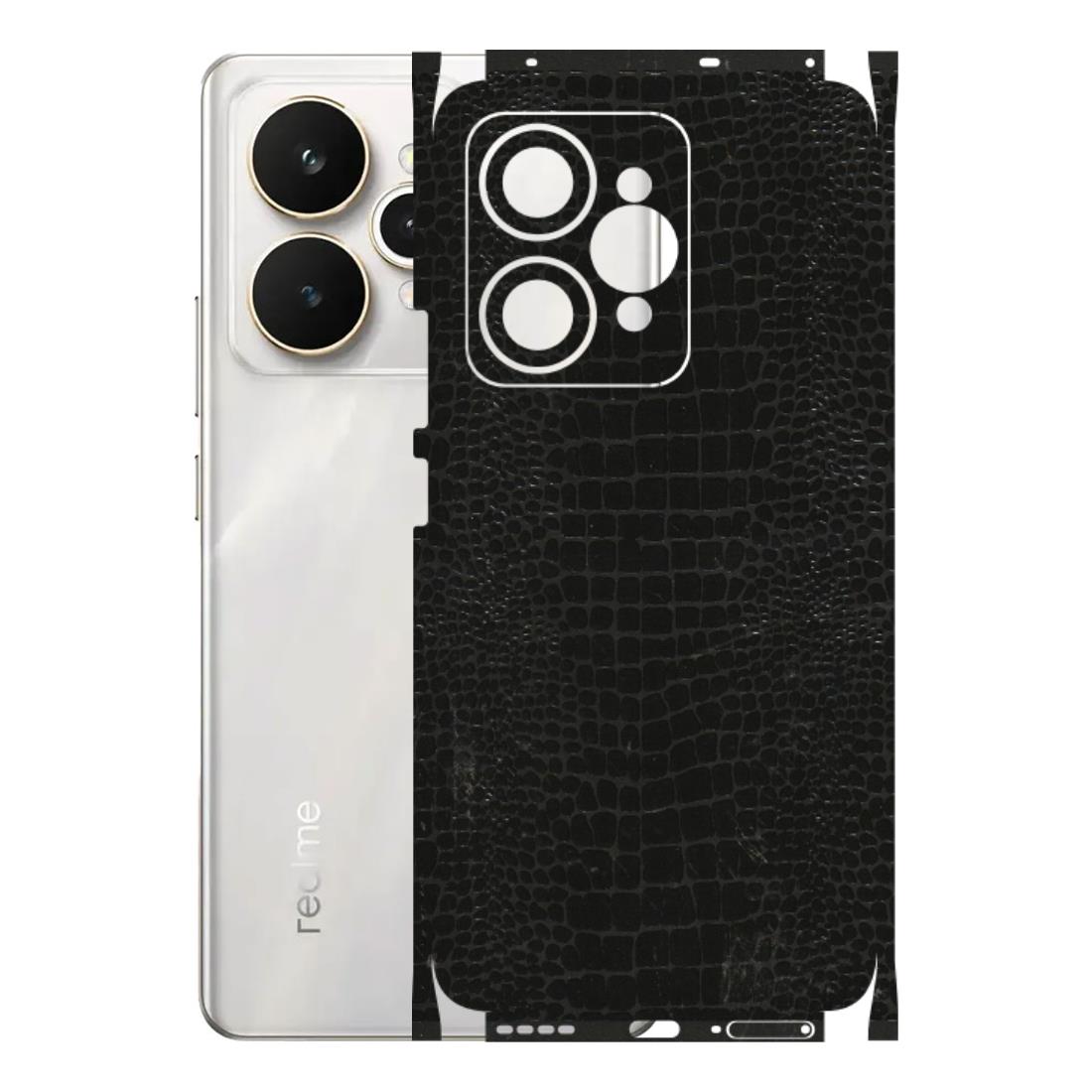 Realme Phone Skins (All Models) - Snake Leather Black - 3D Embossed Finish (L-107) Realme 15 5G