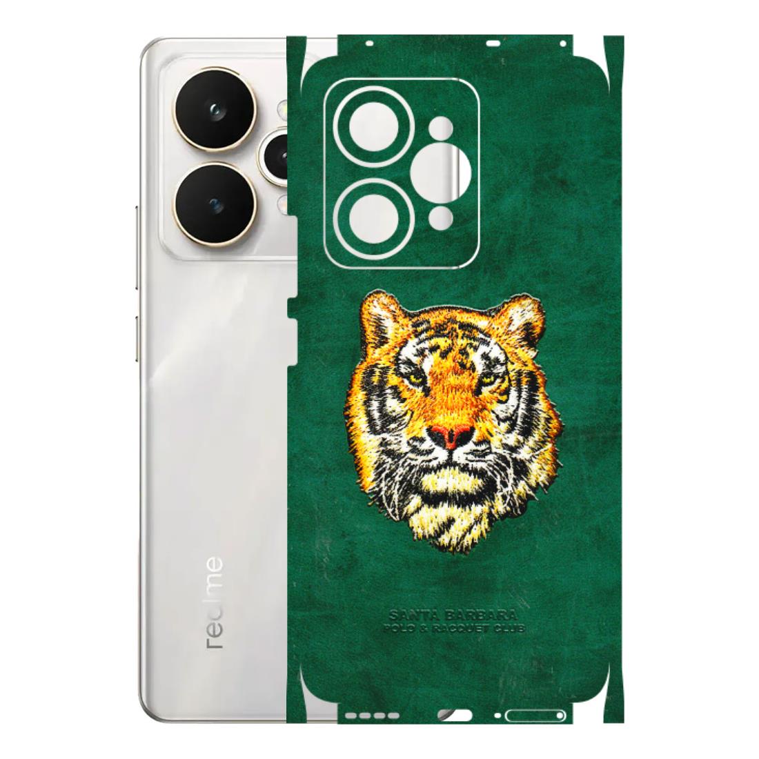 Realme Phone Skins (All Models) - Leather Feel Tiger - 3D Embossed Finish (L-111) Realme 15 5G