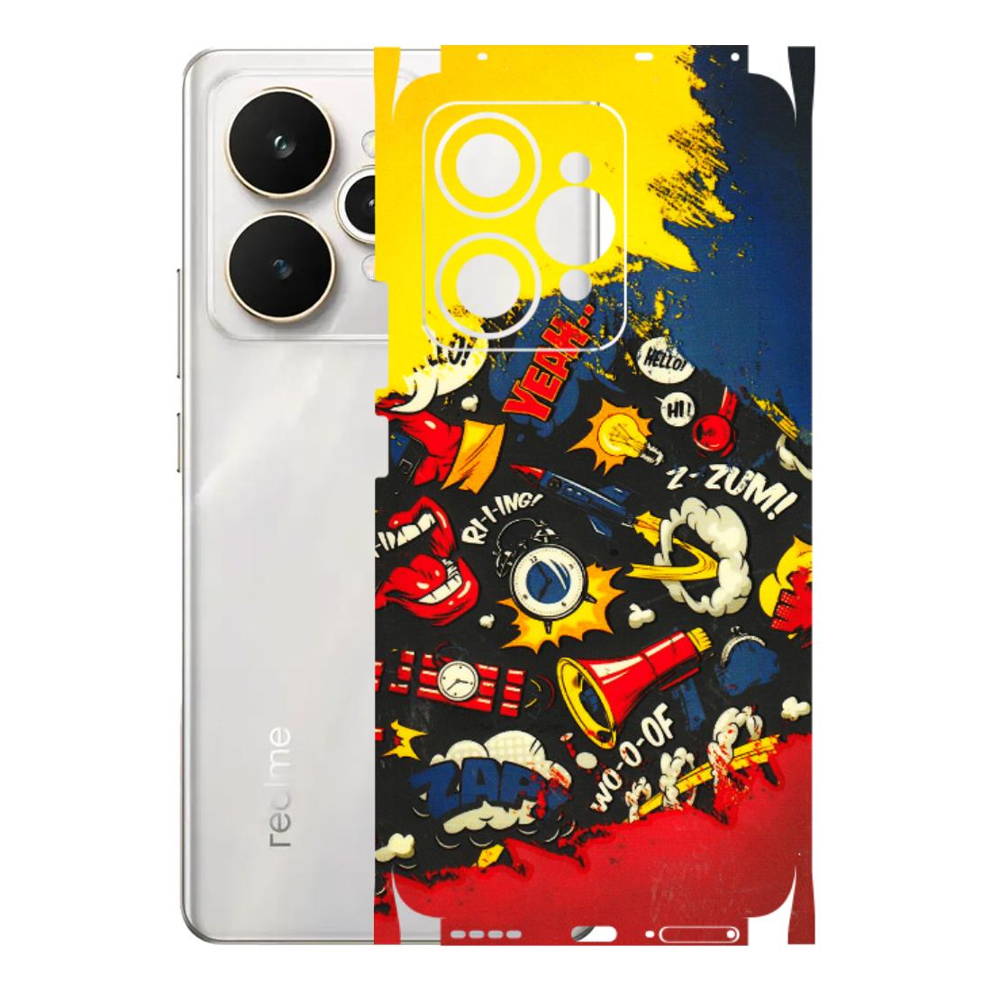 Realme Phone Skins (All Models) - Pacific Doodle Art - 3D Embossed Finish (L-120) Realme 15 5G
