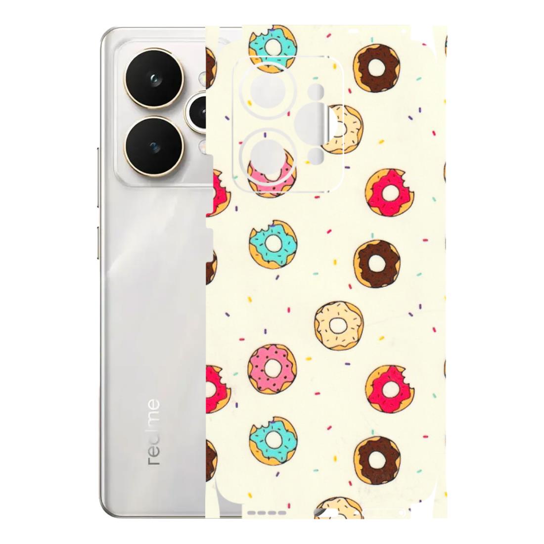 Realme Phone Skins (All Models) - Mini Donuts Doodle Art - 3D Embossed Finish (L-122) Realme 15 5G