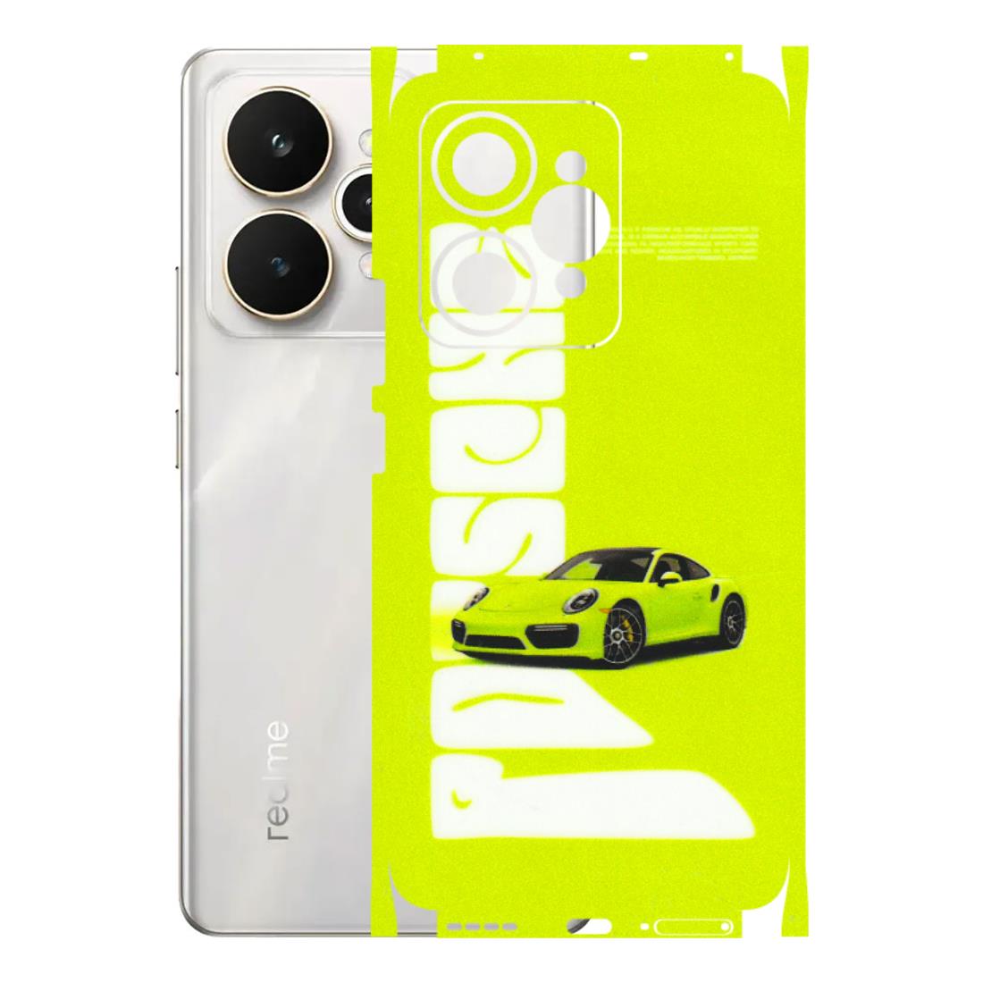 Realme Phone Skins (All Models) - Lime Green Porche - 3D Embossed Finish (L-30) Realme 15 5G