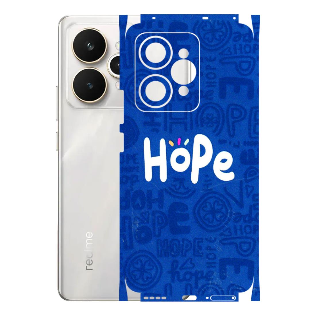 Realme Phone Skins (All Models) - Hope Doodles Blue - 3D Embossed Finish (L-43) Realme 15 5G