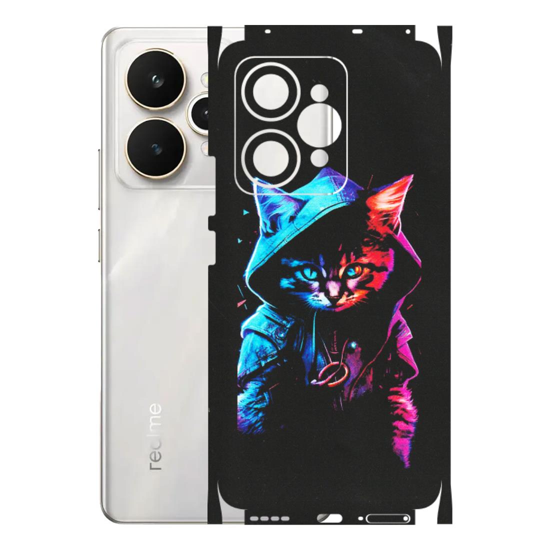Realme Phone Skins (All Models) - Cyberpunk Cat - Matte Finish (M-45) Realme 15 5G