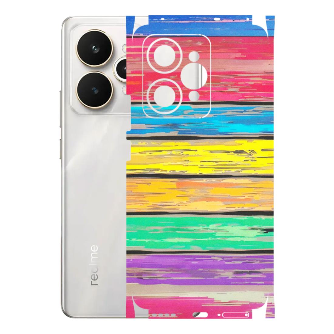 Realme Phone Skins (All Models) - Multi Colour Wooden Wall - Matte Finish (M-96) Realme 15 5G
