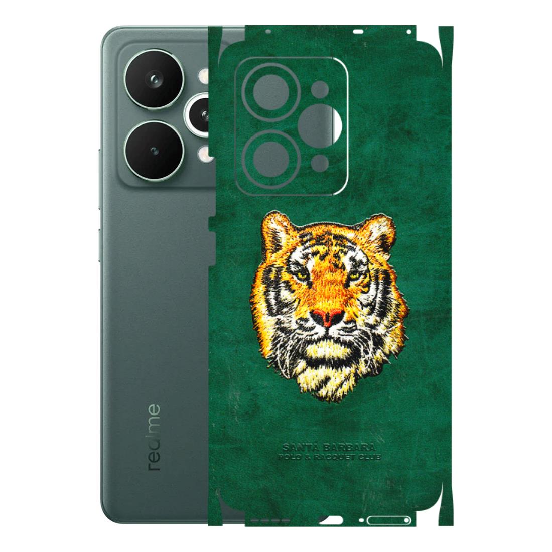 Realme Phone Skins (All Models) - Leather Feel Tiger - 3D Embossed Finish (L-111) Realme 15 Pro 5G