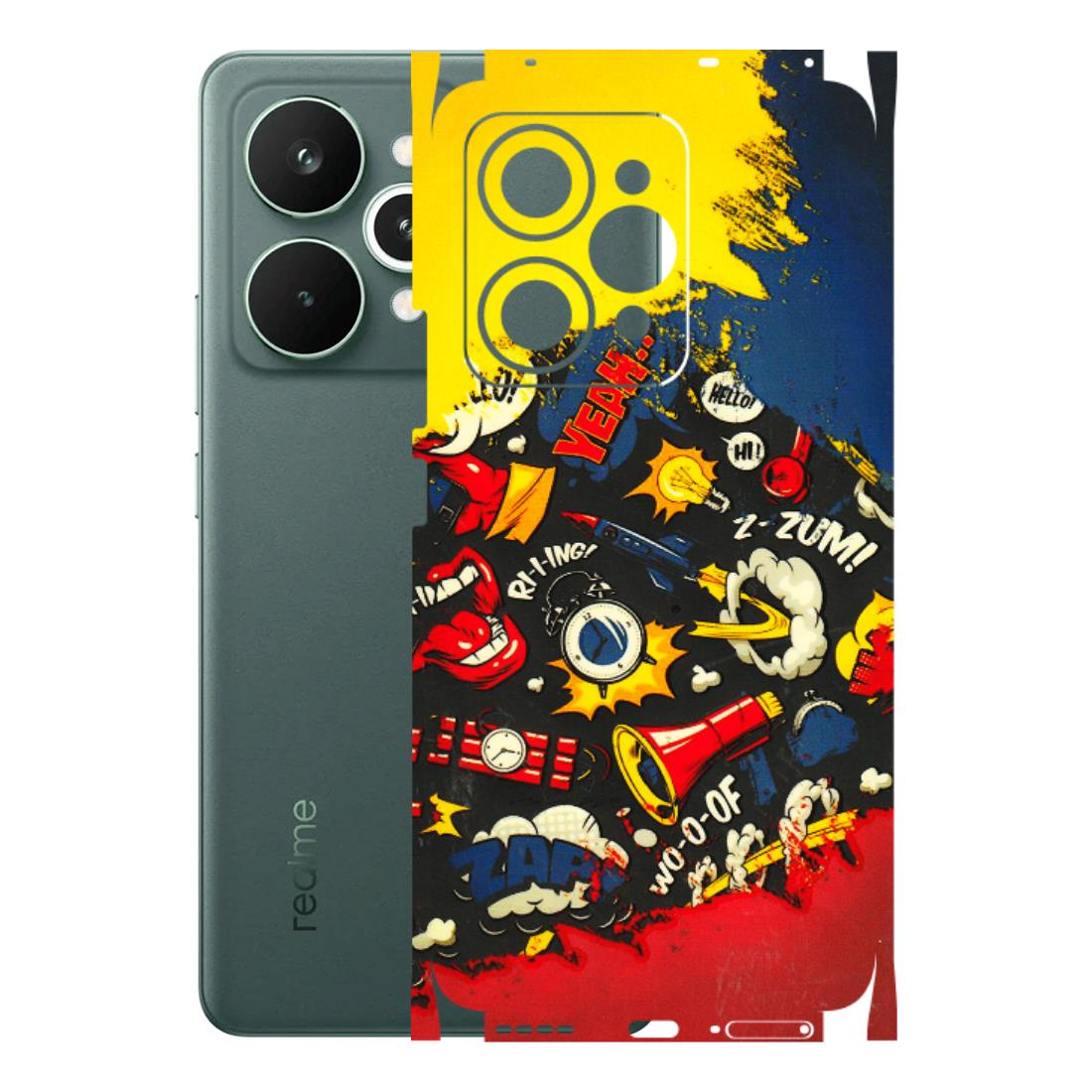 Realme Phone Skins (All Models) - Pacific Doodle Art - 3D Embossed Finish (L-120) Realme 15 Pro 5G
