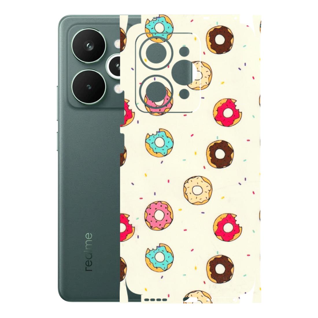 Realme Phone Skins (All Models) - Mini Donuts Doodle Art - 3D Embossed Finish (L-122) Realme 15 Pro 5G