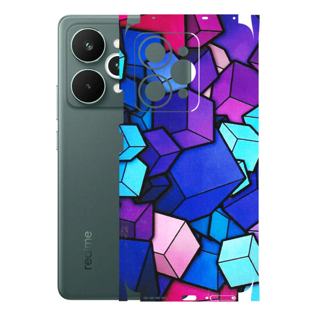 Realme Phone Skins (All Models) - Cube Doodle - 3D Embossed Finish (L-141) Realme 15 Pro 5G