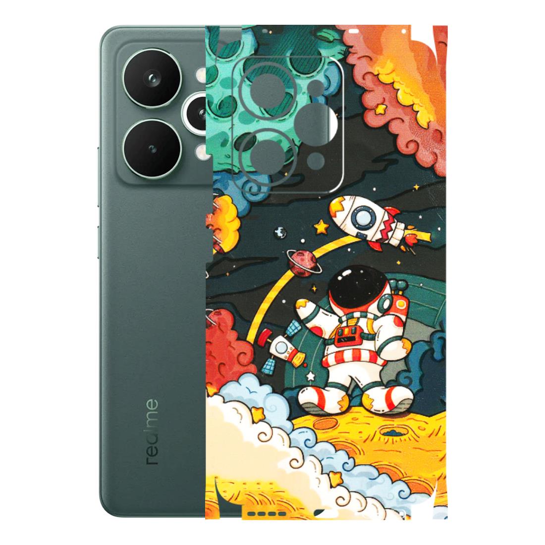 Realme Phone Skins (All Models) - Astronauts & Spaceship - 3D Embossed Finish (L-145) Realme 15 Pro 5G