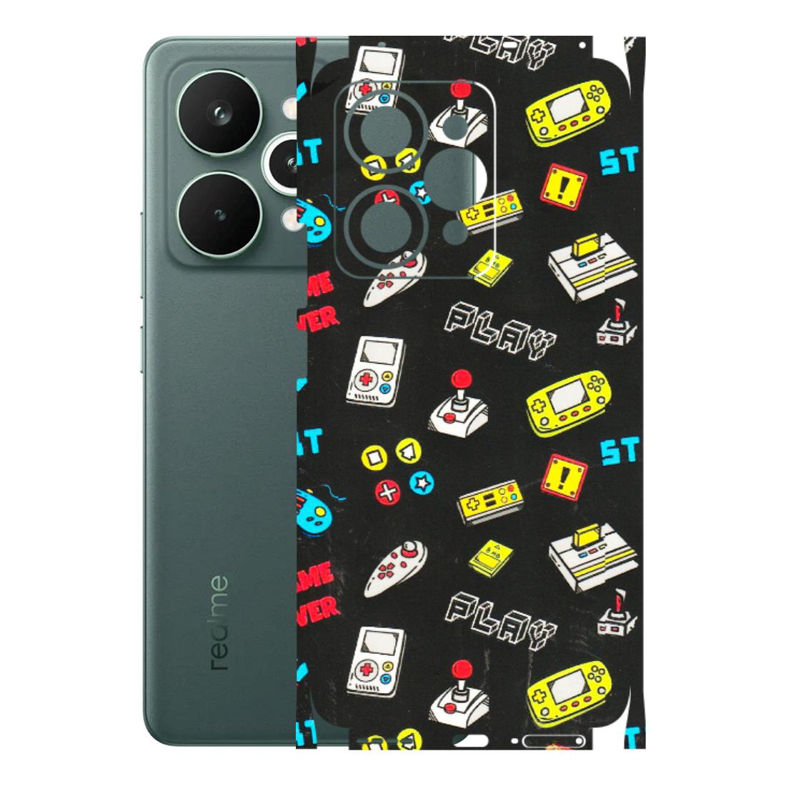 Realme Phone Skins (All Models) - Gaming Doodles - 3D Embossed Finish (L-224) Realme 15 Pro 5G