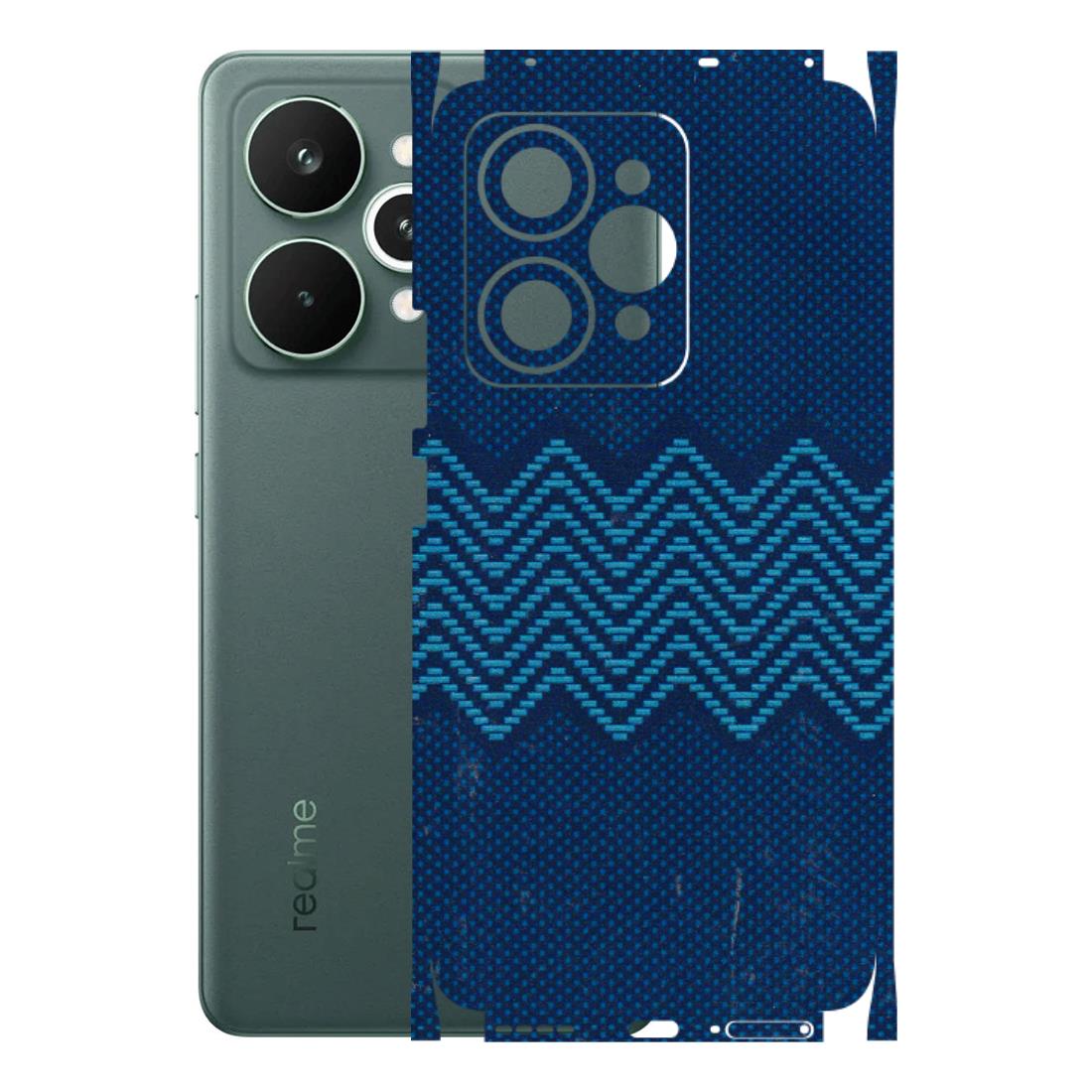 Realme Phone Skins (All Models) - Blue Sober Waves - 3D Embossed Finish (L-306) Realme 15 Pro 5G