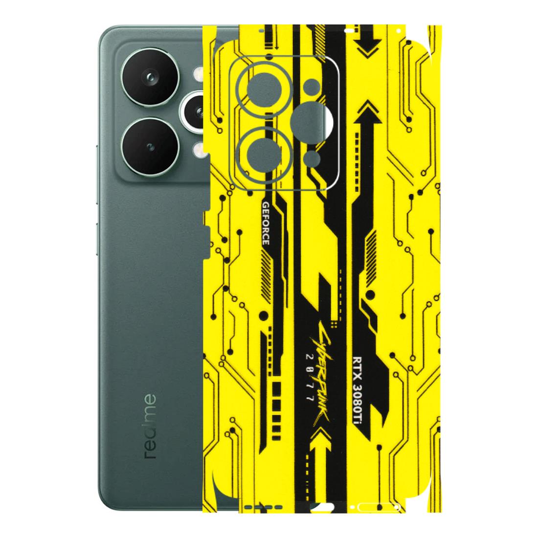 Realme Phone Skins (All Models) - Yellow Cyberpunk - 3D Embossed Finish (L-93) Realme 15 Pro 5G