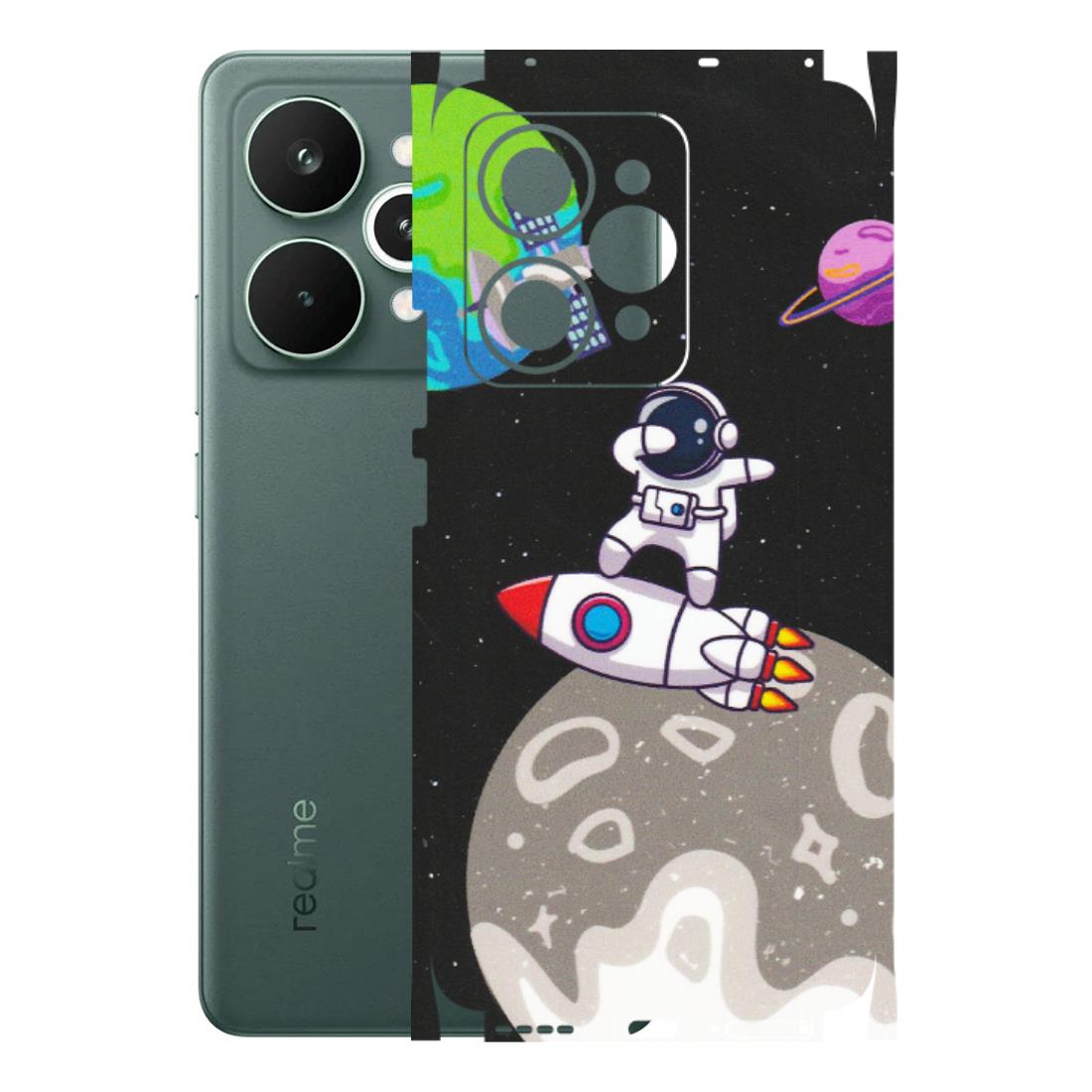 Realme Phone Skins (All Models) - Astronaut Vibing Toon Running - Matte Finish (M-39) Realme 15 Pro 5G